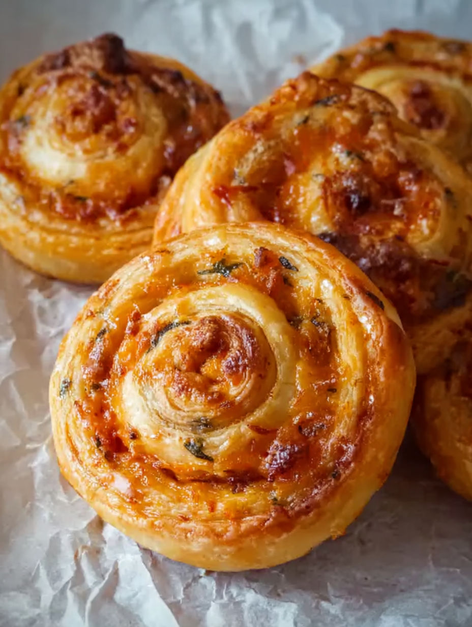A close up of a pastry with a swirl pattern.