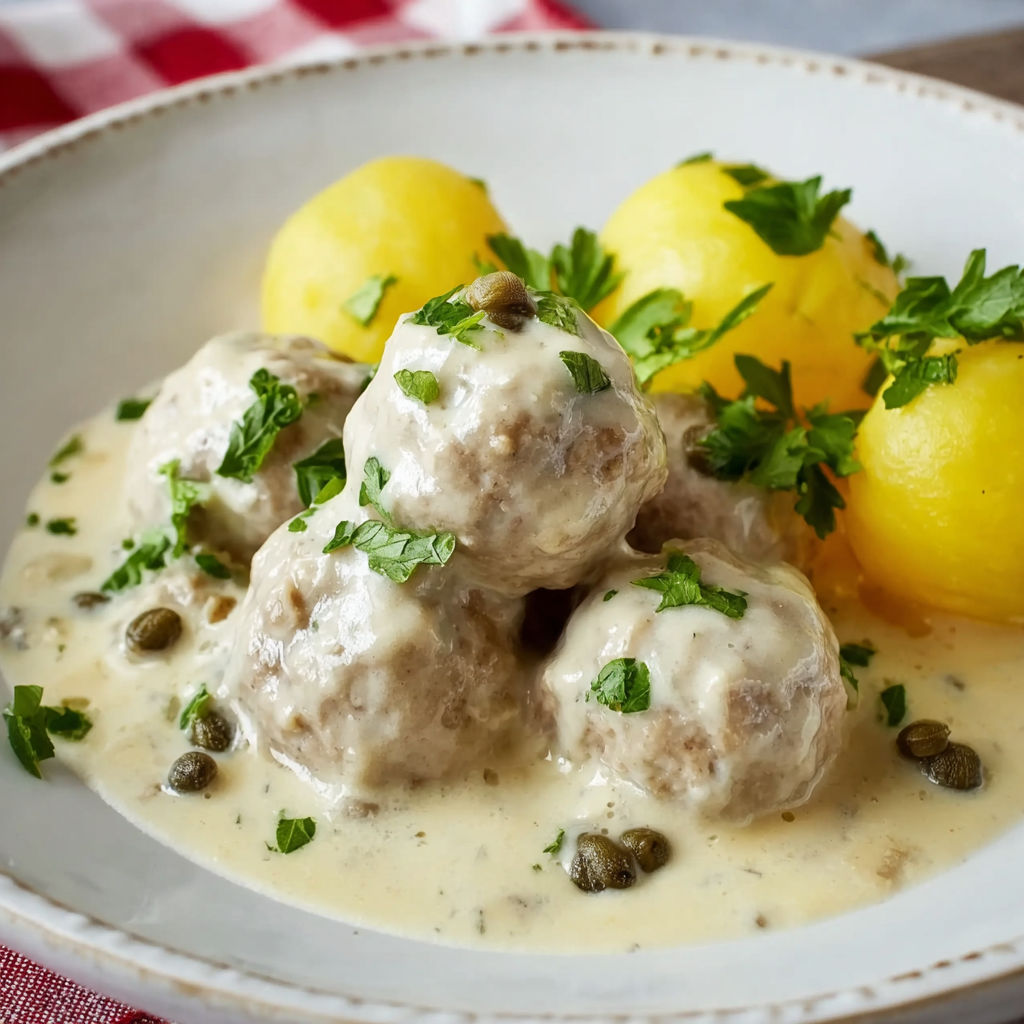 A plate of food with a white bowl and a green garnish.
