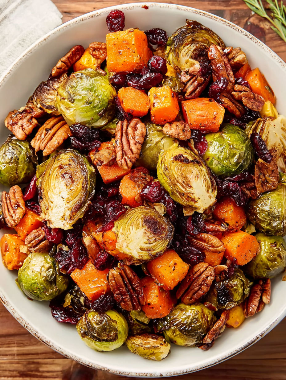 A bowl of roasted vegetables.