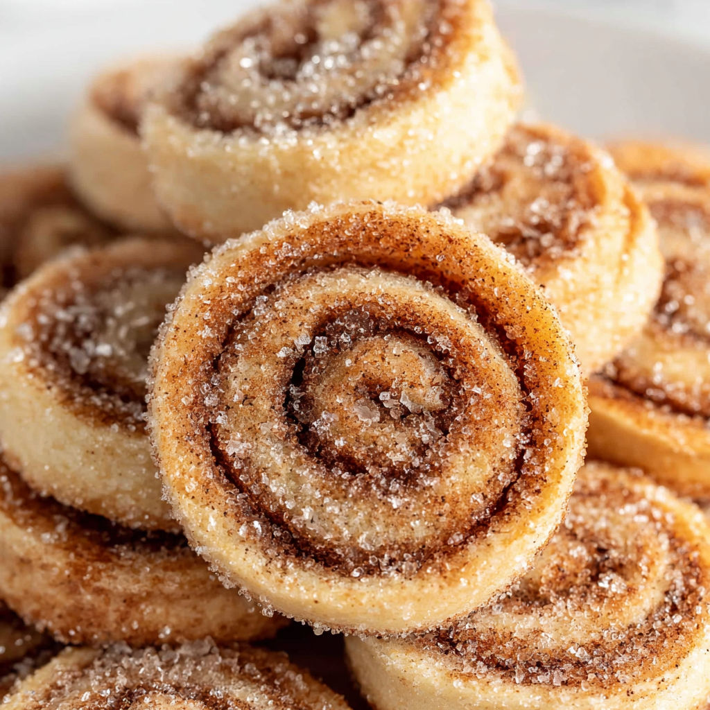 A stack of cookies with a zimt-pie-crust.
