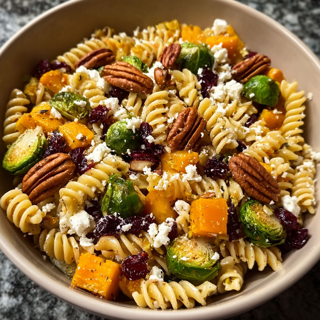 A bowl of pasta with vegetables and cheese.