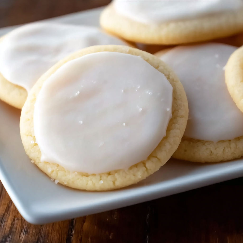 A plate of almond meltaway cookies.