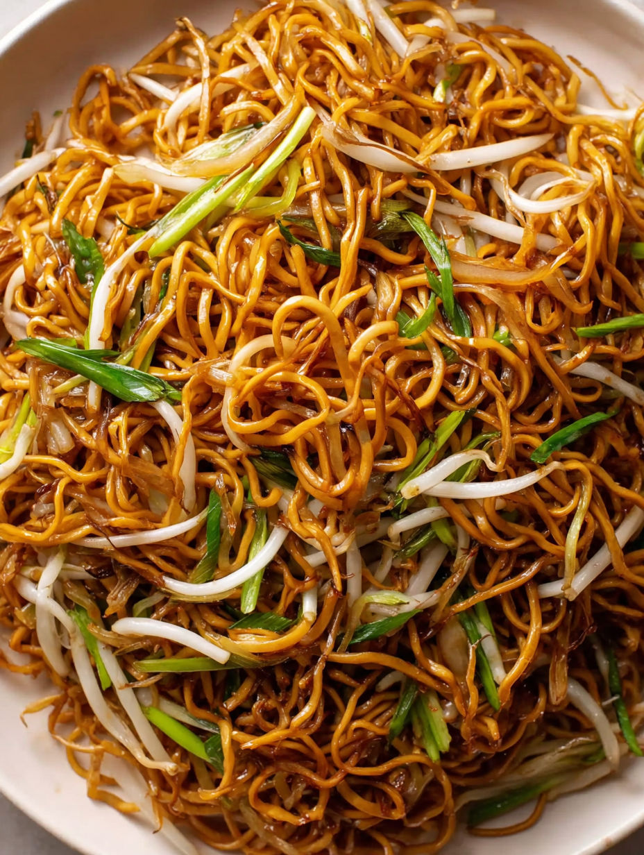 A plate of Cantonese Chow Mein.