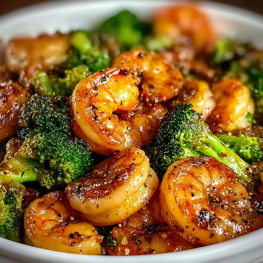 A bowl of shrimp with garlic and honey.