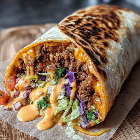 A burrito with lettuce and cheese.