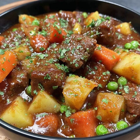 A bowl of meat and vegetables in a crockpot.