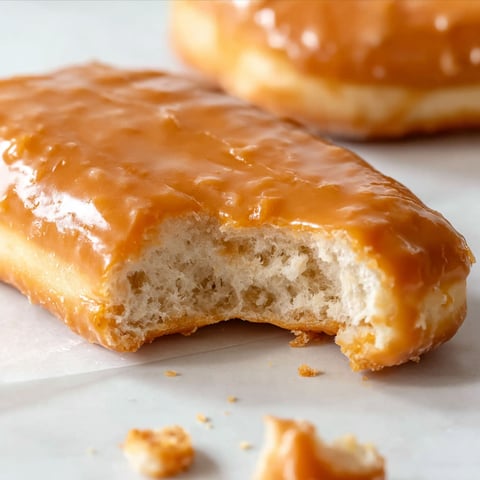 A piece of a maple donut bar.