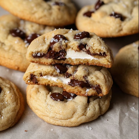 A stack of chocolate cookies with white frosting.