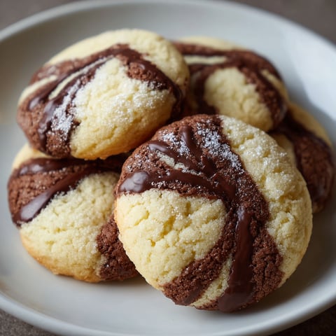 A plate of marble swirl cookies.
