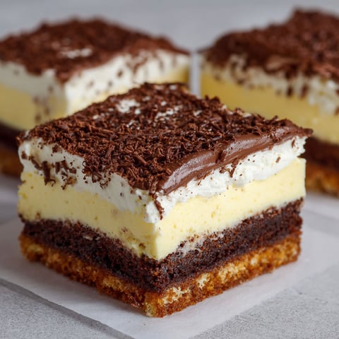 A slice of Sanfte Schoko-Vanille Schnitten.