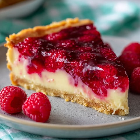 A slice of berry cheesecake on a plate.