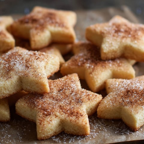 A plate of cookies with cinnamon on top.