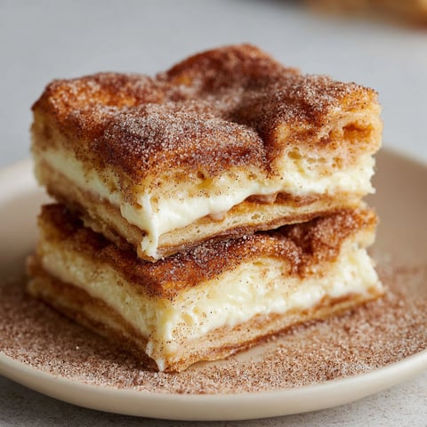 A plate of churro cheesecake.
