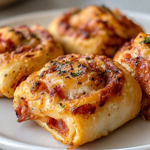 Air fryer pizza rolls on a white plate.