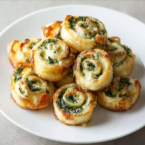 A plate of spinach pinwheels.