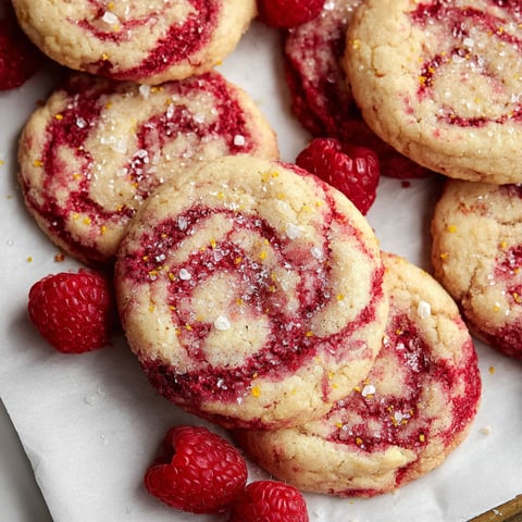 A plate of cookies with raspberries on top.