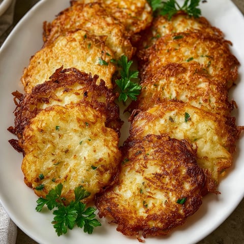 A plate of German potato pancakes.