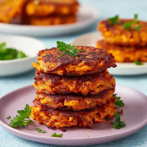 A stack of three hash browns.