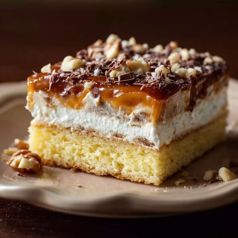 A slice of Kinder Maxi King Blechkuchen.