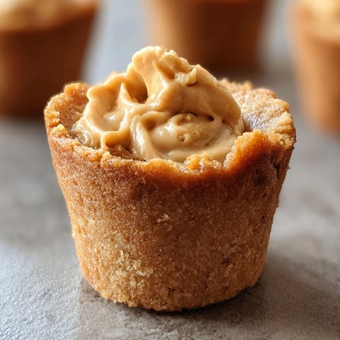 A small cup of peanut butter cookie.