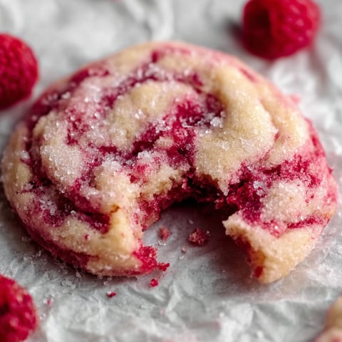 A half eaten cookie with raspberry filling.