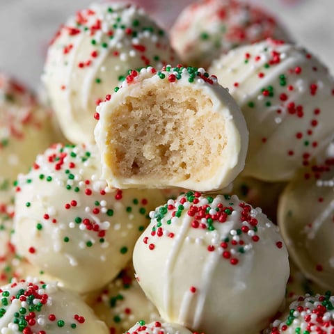 A pile of sugar cookie truffles.