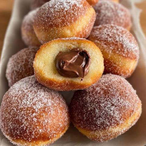 A plate of Italian donuts with chocolate drizzled on top.
