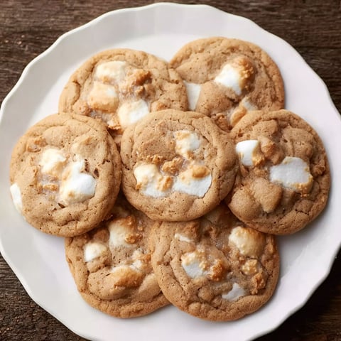 A plate of fluffernutter cookies.