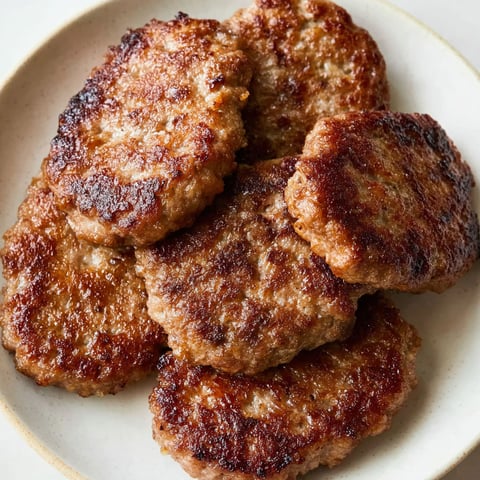 A plate of sausage patties.
