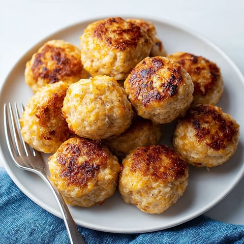 A plate of fried meatballs.