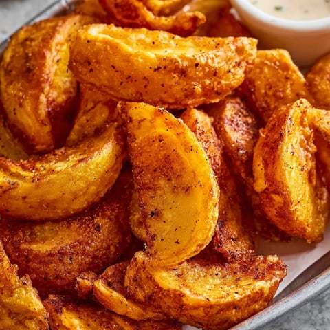Crispy onion petals with a dip.