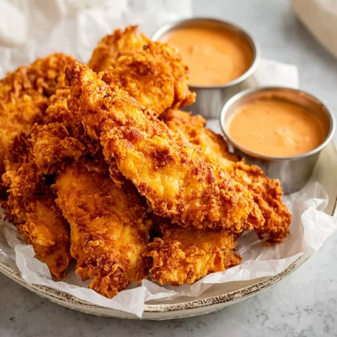 A plate of chicken with Cane's sauce.