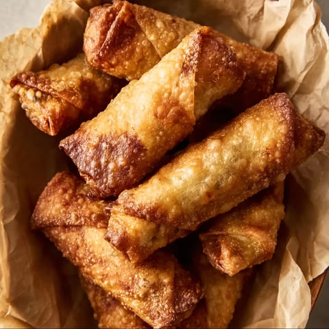 A basket of Philly cheesesteak egg rolls.