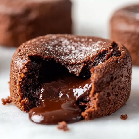 A chocolate lava cake with a bite taken out of it.