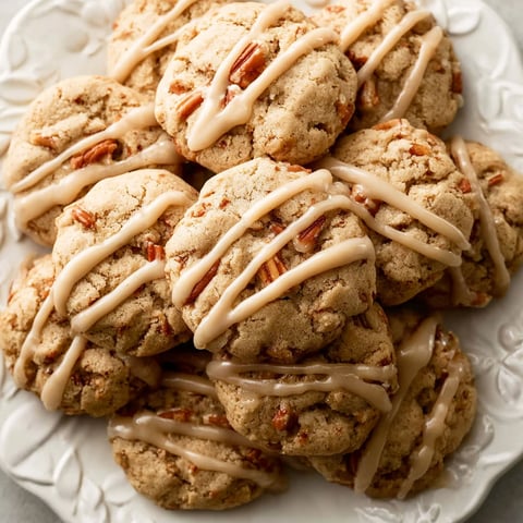Maple brown sugar cookies on a plate.