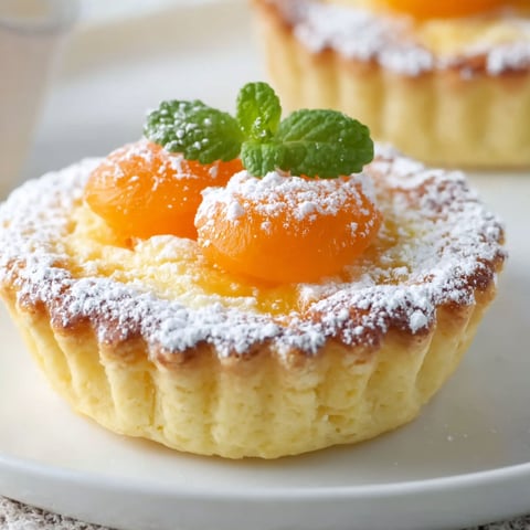 A pastry with a mint leaf on top.
