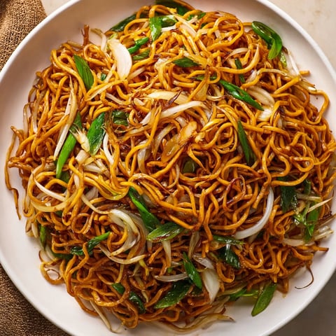 A plate of Cantonese Chow Mein.
