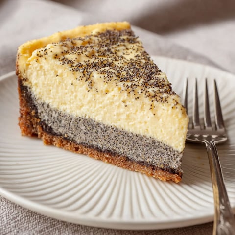 A slice of cake with a fork on a plate.