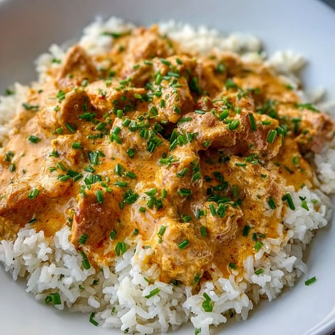 A plate of rice with meat and sauce.